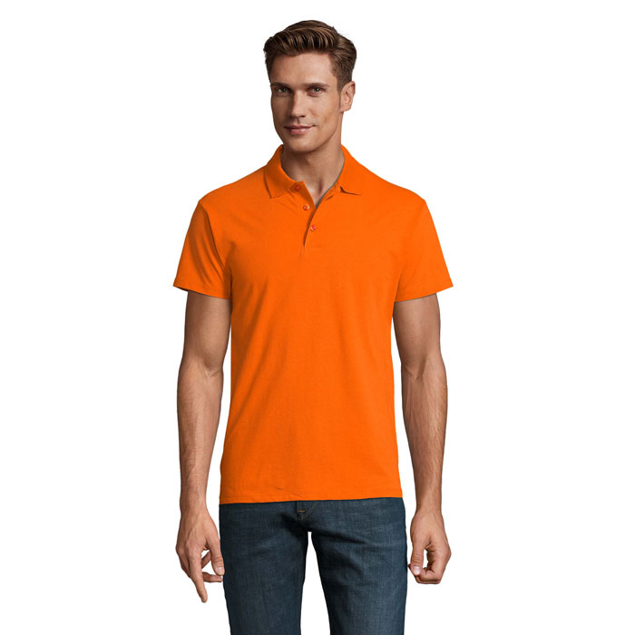 Polo en coton publicitaire homme 210g - SPRING Orange 1